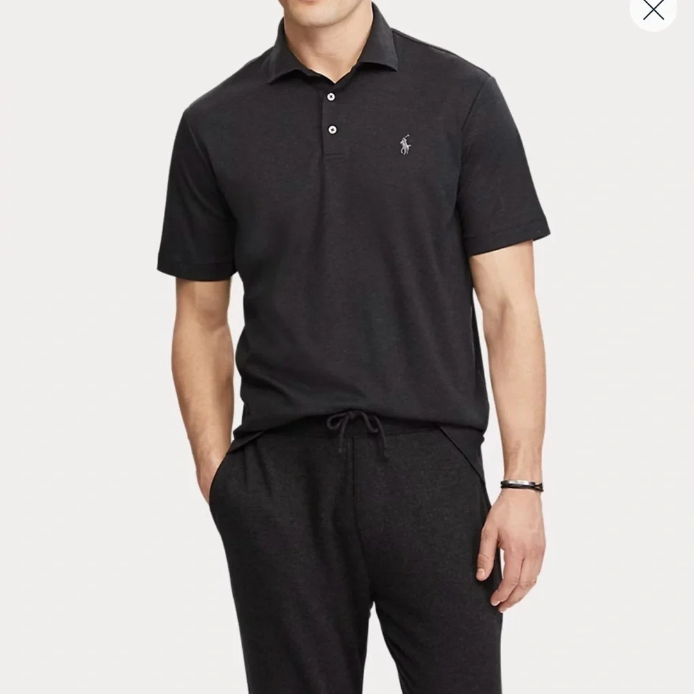 Ralph Lauren Classic Fit Performance Polo Shirt XL Heathered Dark Grey $165